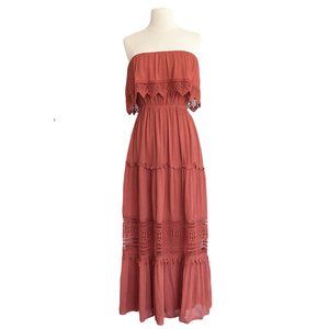 APRICOT UK | Coral Strapless Tiered Maxi Dress